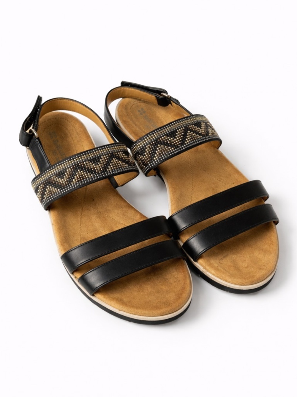 Naturalizer N5 Comfort Dynamic Black Beaded Slingback Sandals Women’s 7M - Picture 2 of 4